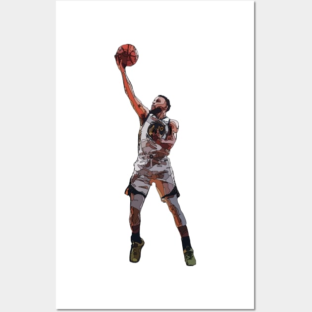 Stephen Curry Lay-up Wall Art by Playful Creatives